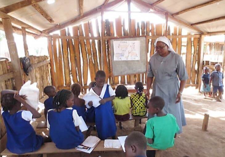 African school classroom of children