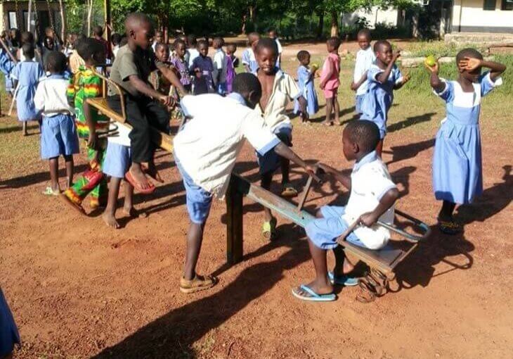 South Sudan kids on playground
